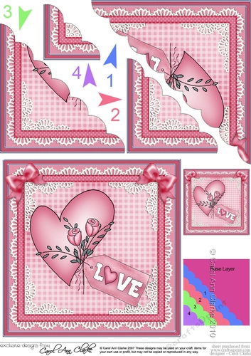 Adorable Hearts - Love Heart - Scallop Corner Stacker