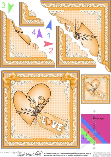 Adorable Hearts - Love Heart - Scallop Corner Stacker