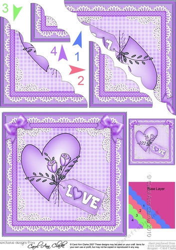 Adorable Hearts - Love Heart - Scallop Corner Stacker