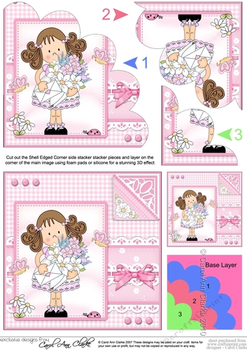 Cute Girlz & Lace Shell Edged Corner Side Stacker