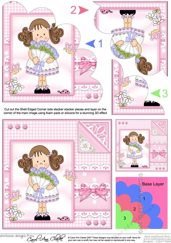 Cute Girlz & Lace Shell Edged Corner Side Stacker