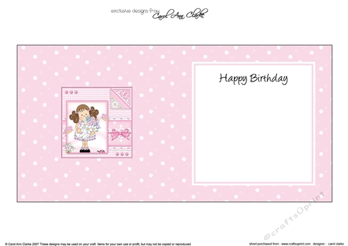 Cute Girlz & Lace square landscape insert