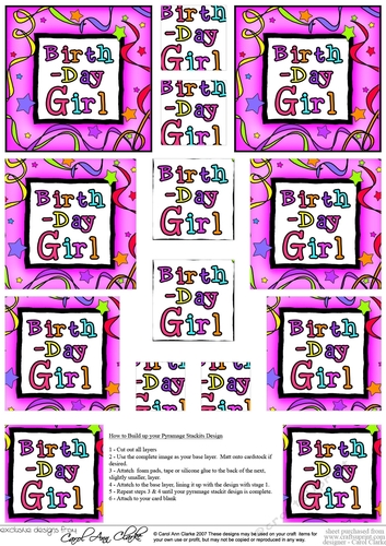 Birthday Boy Pyramage sheet