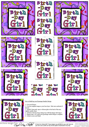 Birthday Boy Pyramage sheet