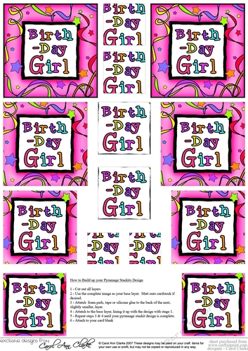 Birthday Boy Pyramage sheet