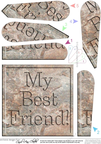 My Best Friend! - Set in Stone Fan Pyramage Topper