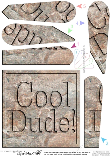 Cool Dude! - Set in Stone Fan Pyramage Topper