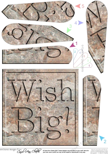 Wish Big! - Set in Stone Fan Pyramage Topper