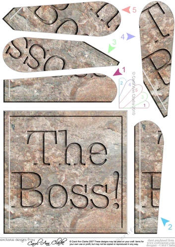 The Boss! - Set in Stone Fan Pyramage Topper