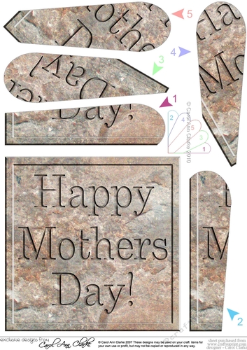 Happy Mothers Day! - Set in Stone Fan Pyramage Topper