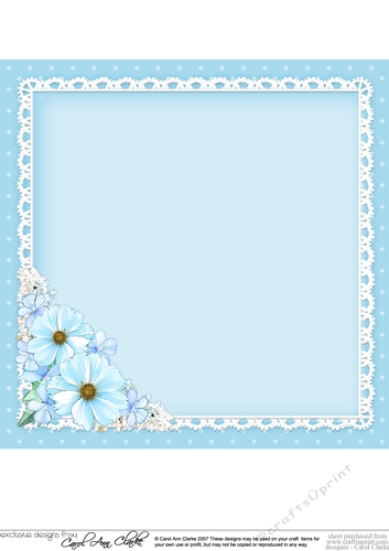 A Touch of Elegance Flowers, Pearls and Lace 8x8 matching insert