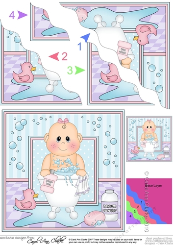 Cute Little Bathtub Baby - Wavey Corner Stacker
