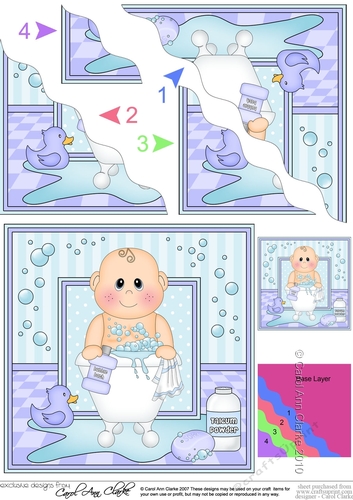 Cute Little Bathtub Baby - Wavey Corner Stacker