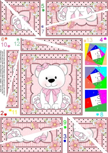 Cute Little Bear Twisted Spiral Side Stacker