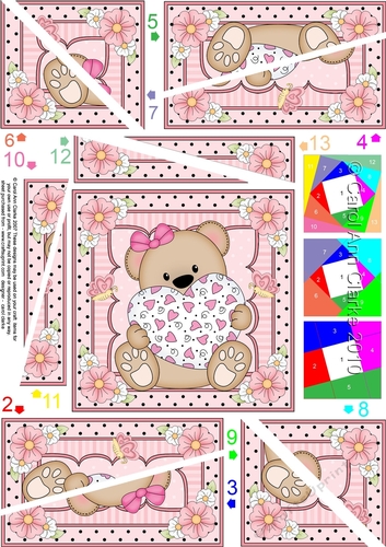 Cute Little Bear Twisted Spiral Side Stacker