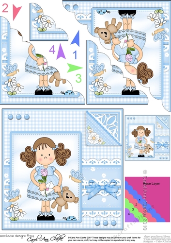 Cute Girlz & Lace Scalloped Corner Stacker