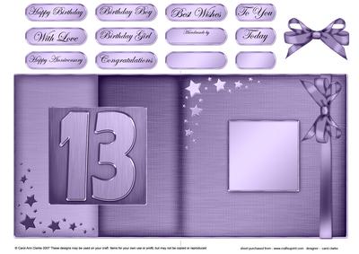 13th Metallic Age Fold Back Card
