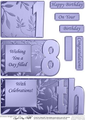 18th Elegant Metallic Book Sheet