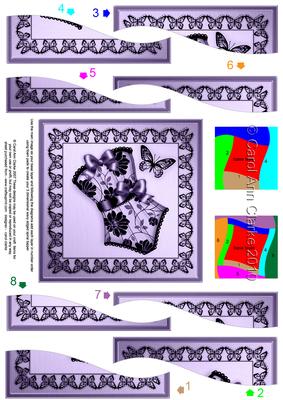 Elegant Boudoir Quick Card with Wavy Spiral Side Stacker
