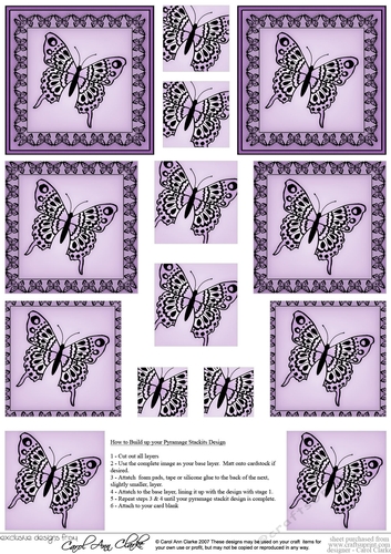 Big Butterfly Pyramage sheet