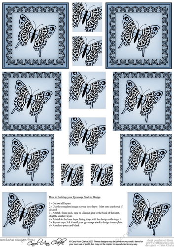 Big Butterfly Pyramage sheet