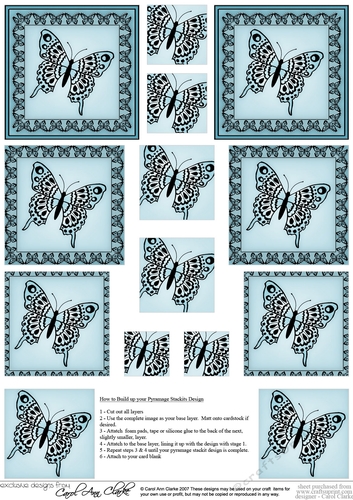 Big Butterfly Pyramage sheet