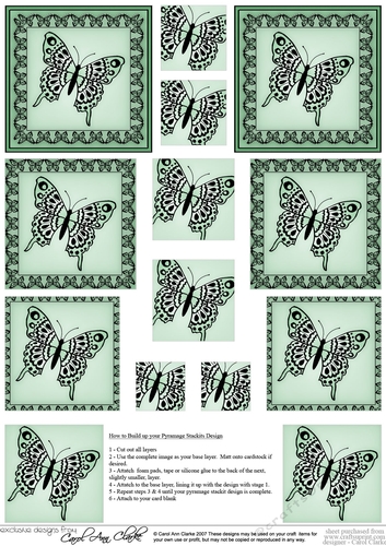 Big Butterfly Pyramage sheet