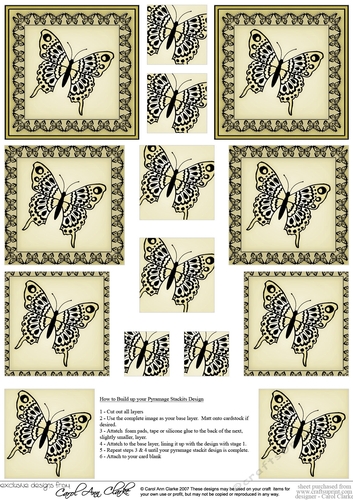 Big Butterfly Pyramage sheet