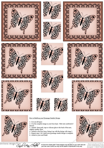 Big Butterfly Pyramage sheet