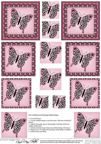 Big Butterfly Pyramage sheet