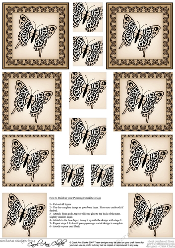 Big Butterfly Pyramage sheet