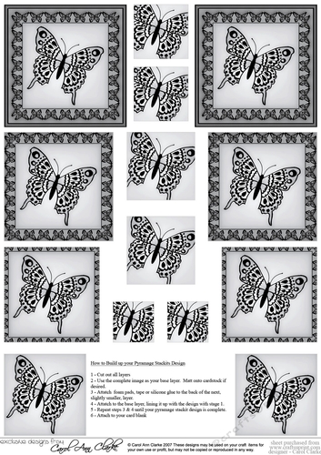Big Butterfly Pyramage sheet