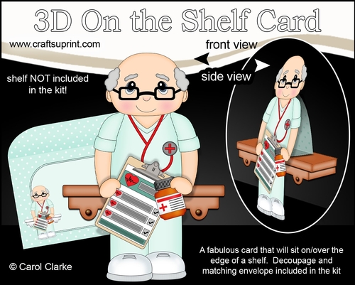 NHS Super Hero - 3D On the Shelf Card Kit