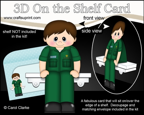 NHS Super Hero - 3D On the Shelf Card Kit