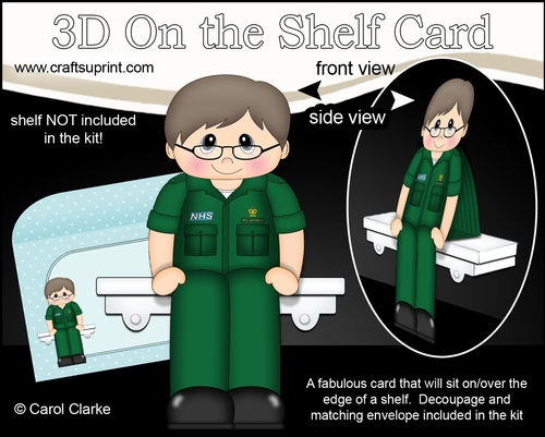 NHS Super Hero - 3D On the Shelf Card Kit