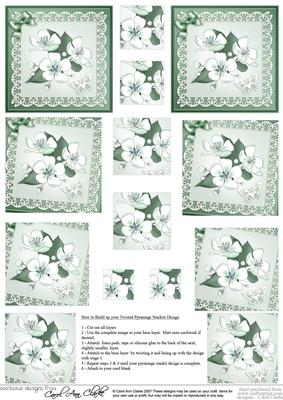 Apple Blossom Twisted Pyramage Sheet