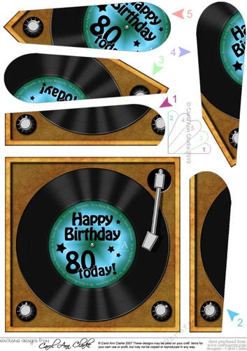 Happy Birthday 80 Today! Vinyl Record - Fan Pyramage Topper