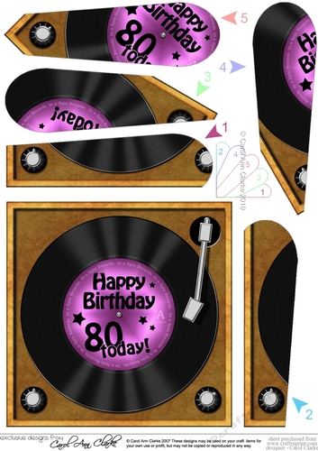 Happy Birthday 80 Today! Vinyl Record - Fan Pyramage Topper