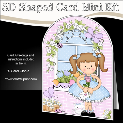 3D Shaped Card  Kit - Country Cottage Girlz Liz