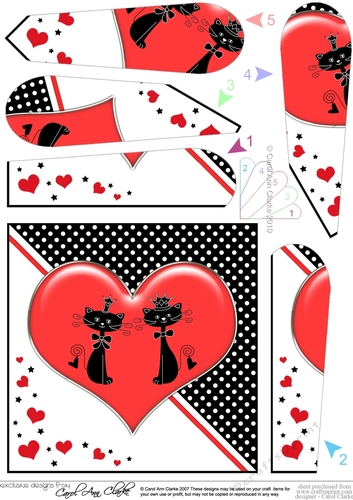 Kool Kats Purrfect Love Fan Pyramage Topper