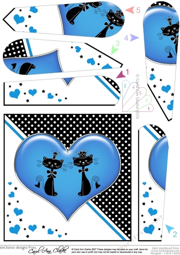 Kool Kats Purrfect Love Fan Pyramage Topper