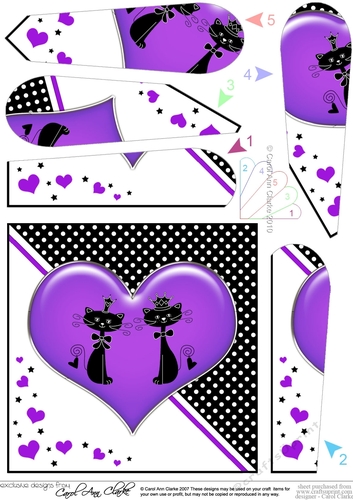 Kool Kats Purrfect Love Fan Pyramage Topper