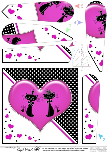 Kool Kats Purrfect Love Fan Pyramage Topper