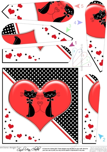 Kool Kats Purrfect Love Fan Pyramage Topper
