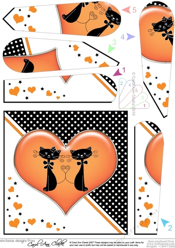 Kool Kats Purrfect Love Fan Pyramage Topper