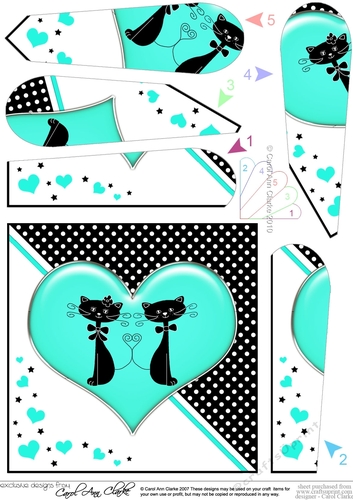 Kool Kats Purrfect Love Fan Pyramage Topper