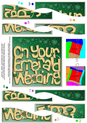 Emerald Wedding Anniversary Wavy Spiral Side Stacker
