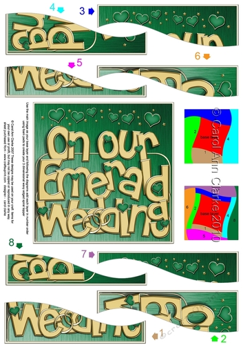 Emerald Wedding Anniversary Wavy Spiral Side Stacker