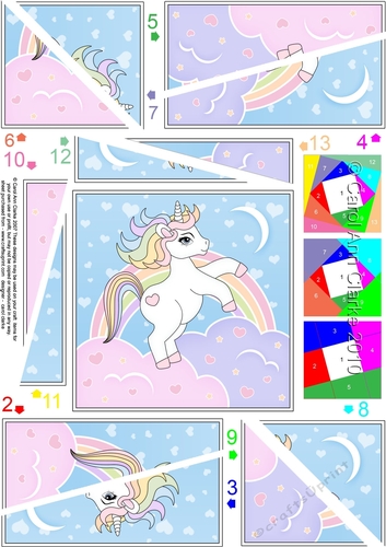Cute Little Unicorn Twisted Spiral Side Stacker