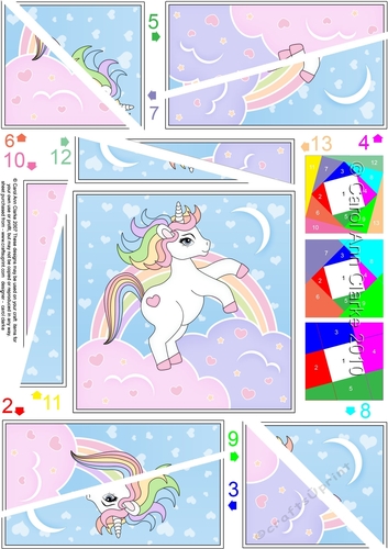 Cute Little Unicorn Twisted Spiral Side Stacker